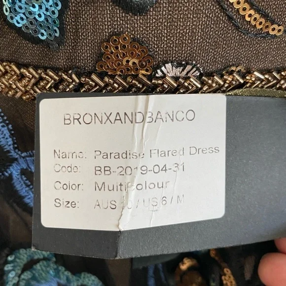 BRONX AND BANCO Paradise Fit-and-Flare Dress Size Medium New with Tags - Picture 8 of 12